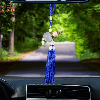 驰玉轩深蓝色穗子葫芦车载挂件 高品质车饰与付邮试用的完美结合